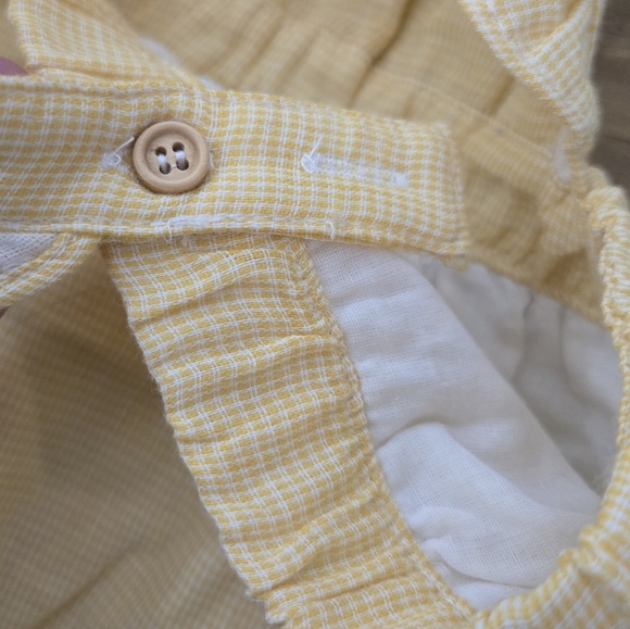 Vignette Yellow Check Emma Bubble Romper NWT Size 7 - Picture 5 of 6